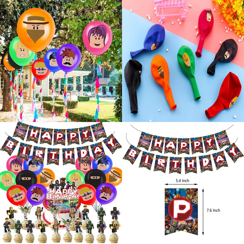 Premium Quality Roblox Birthday Party Supplies For Kids And Boys Decorations