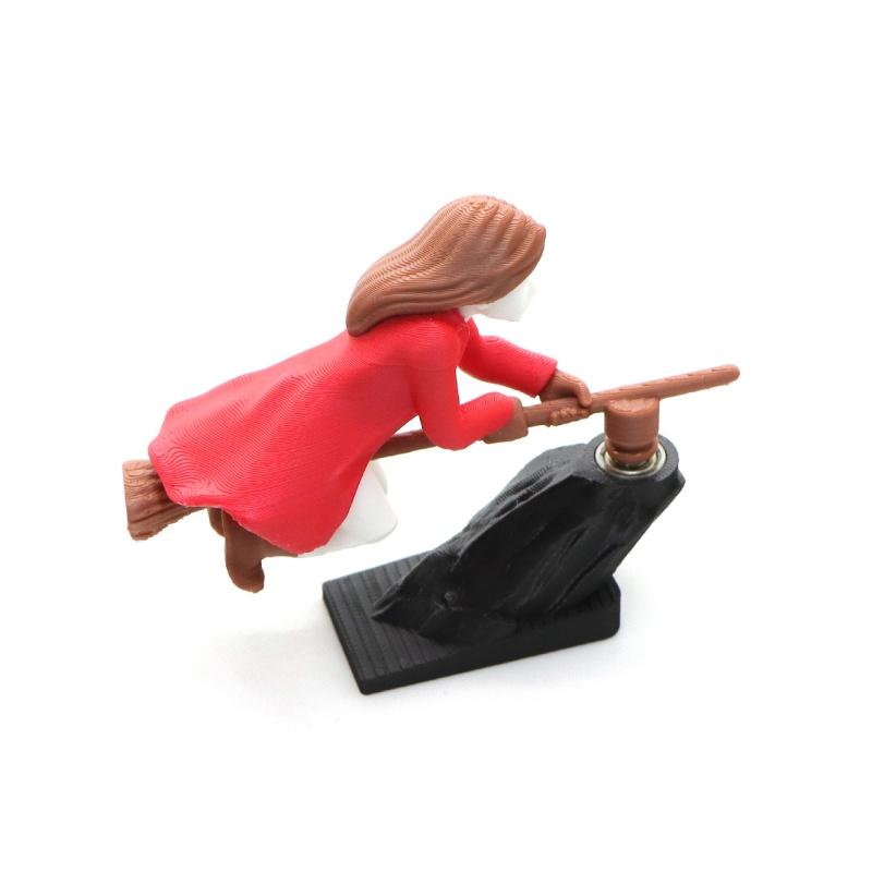 

Witch and Wizard Broomstick Dashboard Drift Ornament 3D Printed Drifting Rotating Broomstick Dynamic Car Interior Decoration