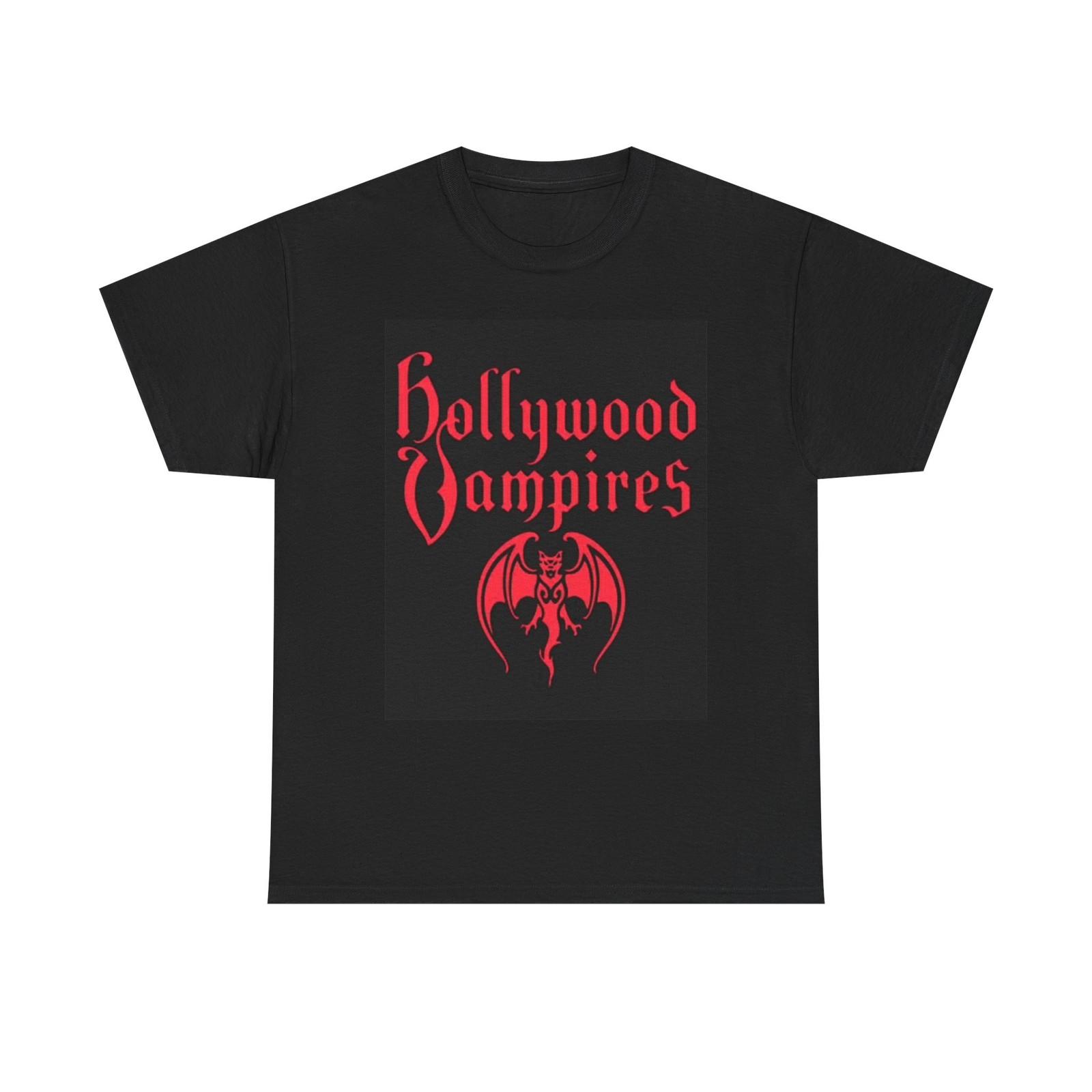 Графическая футболка Hollywood Vampires Ретро Рок-группа Унисекс Тяжелая хлопковая футболка XXXXL