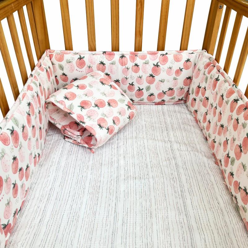 Baby Crib Bumper Pad Soft Safety Rail Guard Toddler Bed Anti-Collision Padding Set 4pcs