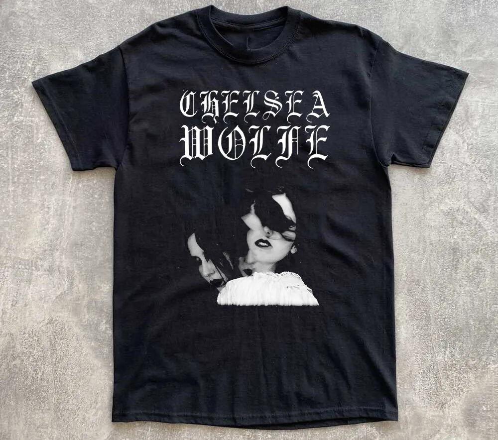 Унисекс Хлопковая Футболка с Коротким Рукавом и Круглым Вырезом Chelsea Wolfe XL
