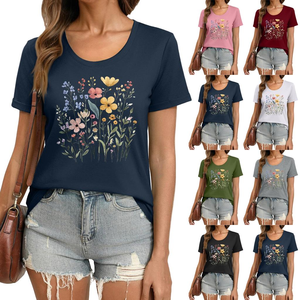 Trička Trička s krátkým rukávem Pro ženy Módní topy Lehké Měkké Ležérní Letní outfity Oblečení