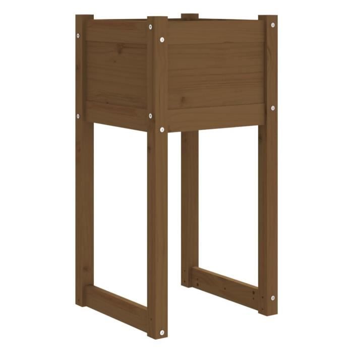 822128 vidaXL Jardinière Marron miel 40x40x81 cm Bois massif de pin