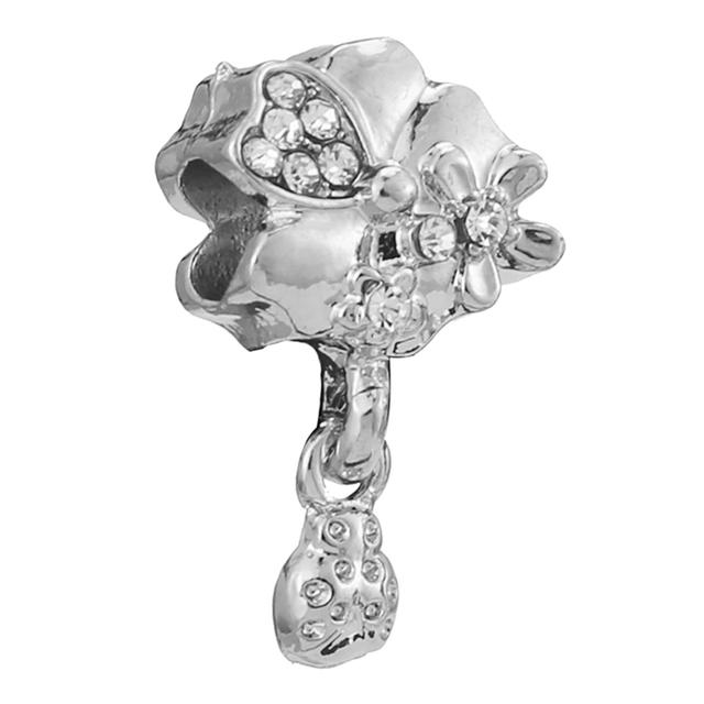 4pcs /Lot 2022 Sterling Silver Color Beads 41 Styles Sparkling Charm Fit Original Brand Bracelets For Women Jewelry Making Gift