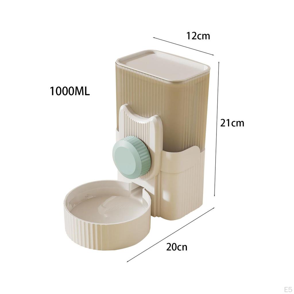 Automatic Hanging Water Dispenser Dog Drinking 1000ml Dripless Bottle for ,