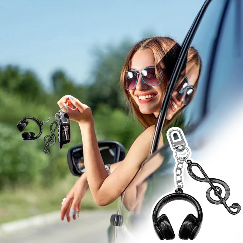 1PC Mobile Phone Pendants Y2K Keychains Airpods Pendant Pendants Minimalist Style Music Note Design Cool Multicolor