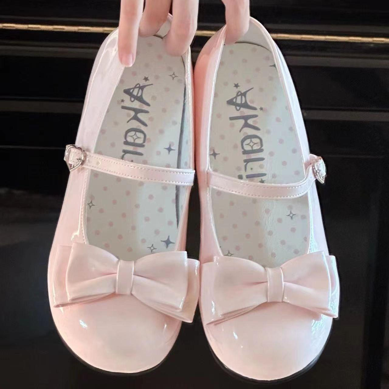 

[Полная оплата] Sweetheart Story lolita [Сердечко круглое] Милые туфли на низком каблуке с бантом и круглой головкой для женщин 35 розовый