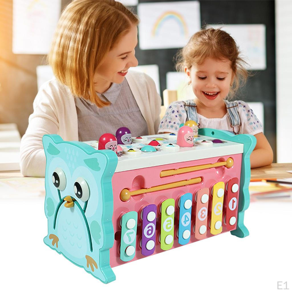 Educational Hammering Pounding Toy Shape Recognition Preschool Puzzle Drag Toys Fishing Game for
