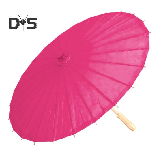 20/30/40/60/85CM Colorful Paper Umbrella Chinese Style DIY Crafts Decorative Oil-paper Painting Umbrella Bamboo Handle Oriental Parasol Party Favors