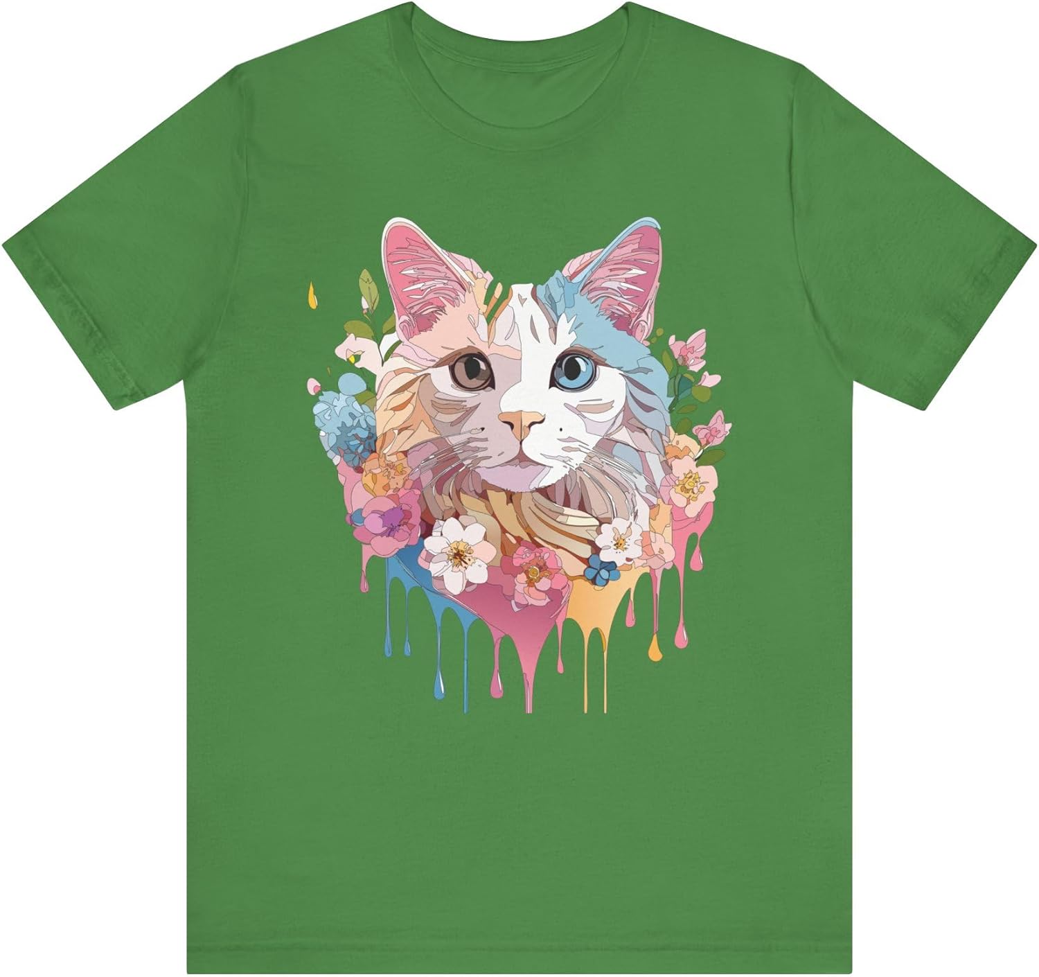 Cat Graphic Design Tee, Cat Shirt, Vintage Tees, Art Design T-Shirt, Animal Graphic Tee, Animal Shirts 4 S разноцветный