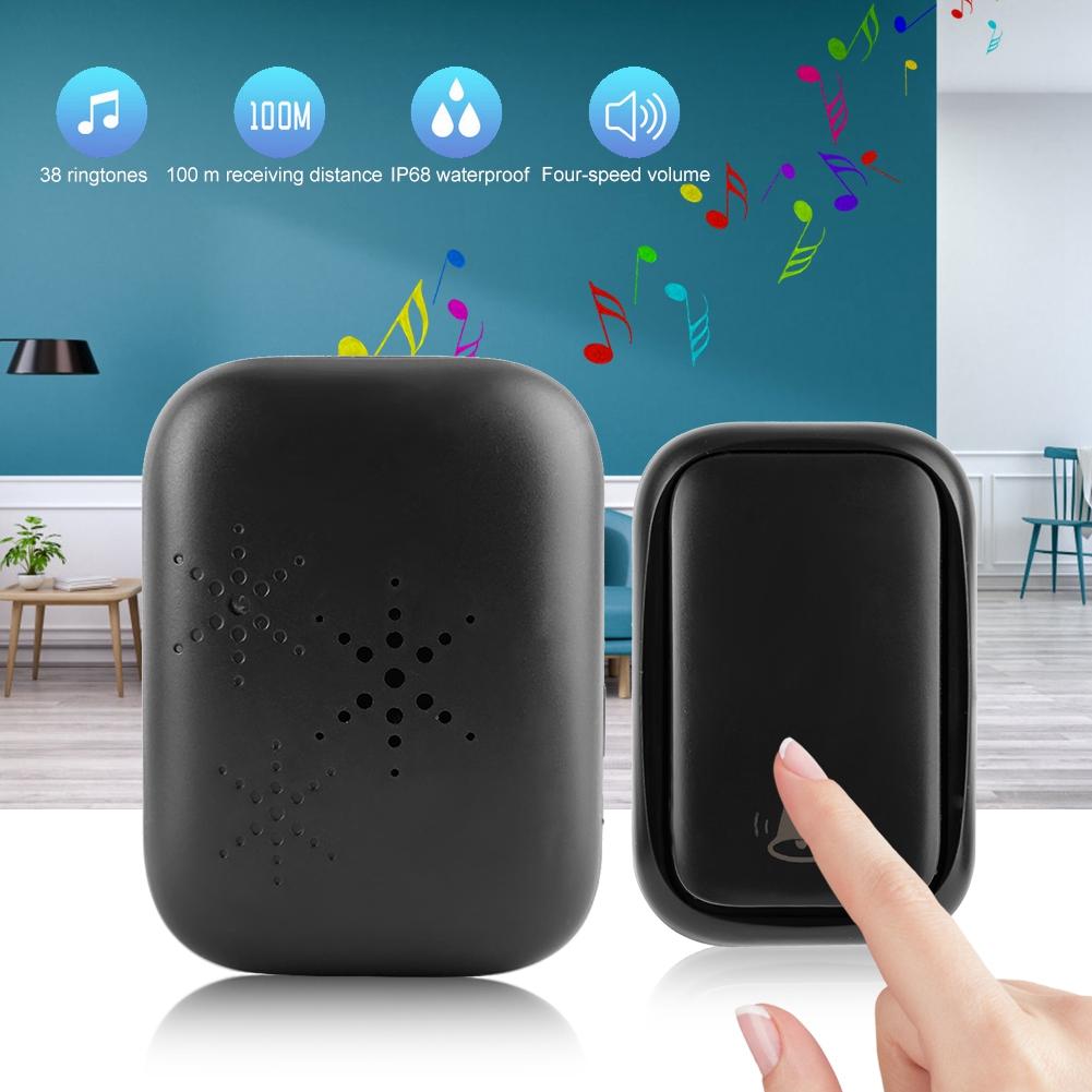 Selbstversorgte IP68 38 Melodien Drahtlose Haus Sicherheit Elektrische Türklingel(Modell B )