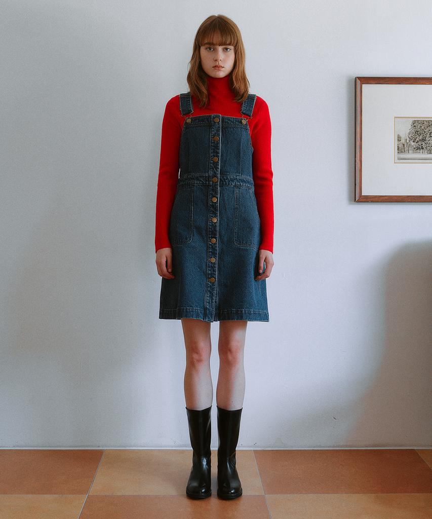 Lora Lora Denim Overall One-Piece Blue