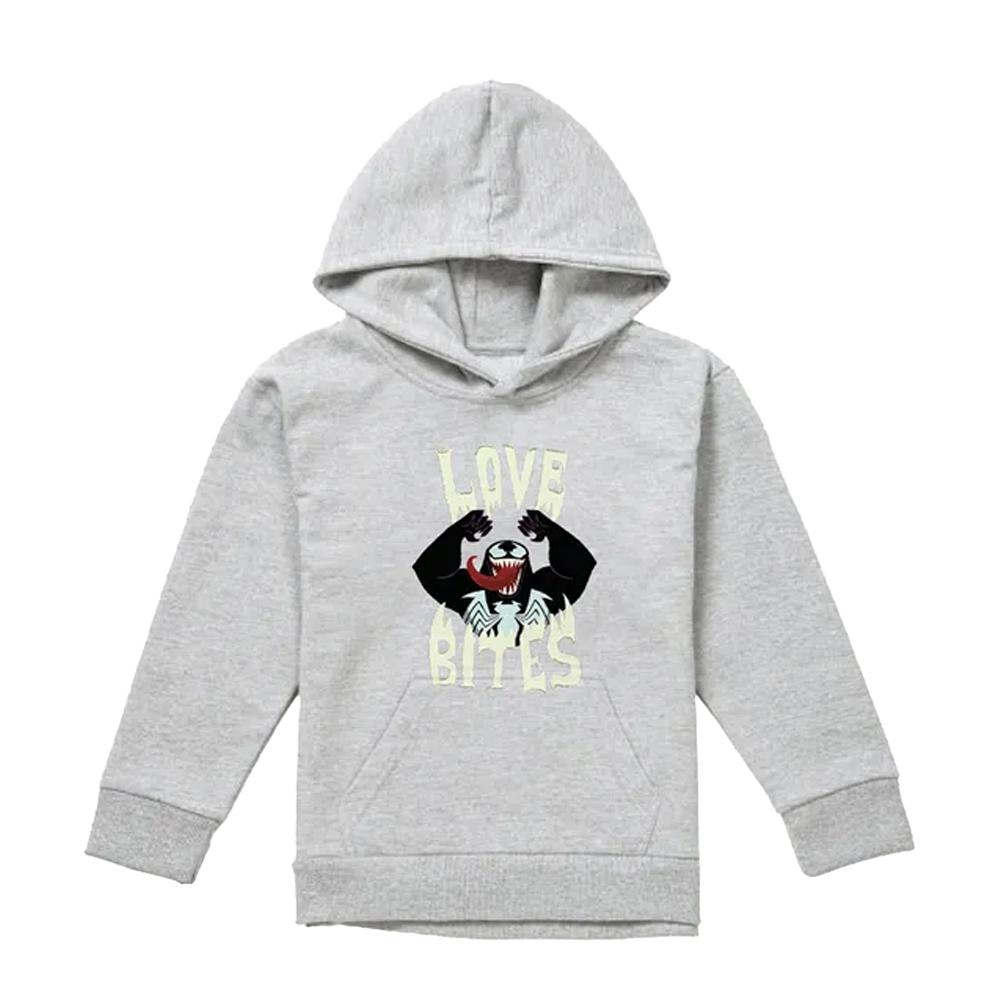 Venom Childrens/Kids Love Bites Valentine`s Day Pullover Hoodie
