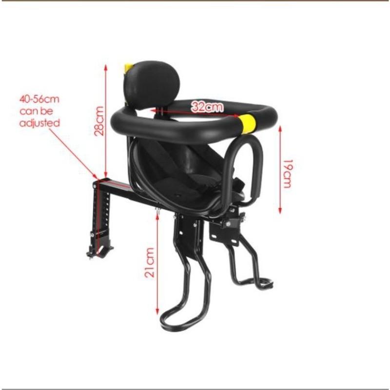 Safety Child Bicycle Seat Bike Front Baby Seat Outdoor Kids Saddle Pedals Support Back Rest Bike Seat
