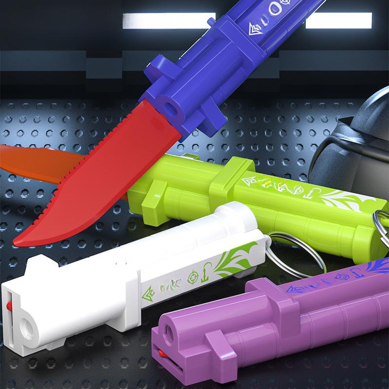 3D Print Gravity 2 in 1 Small Radish Toy Gun Carrot Knife Mini Model Fidget Toy for Kids Adults Stress Relief Toys Plastic Knife