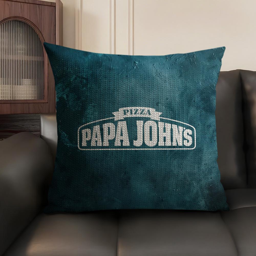 Brand P-Papa J-John'S Cushion Cover Summer Breathable Linen Organic Fabric Double-Sided Printing Sofa Pillow Case Home Decor