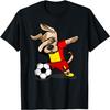 Dabbing Dog Belgium Soccer Fans Jersey Belgian Football Art T-Shirt