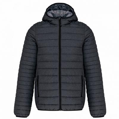 Mens Hooded Marl Lightweight Padded Jacket