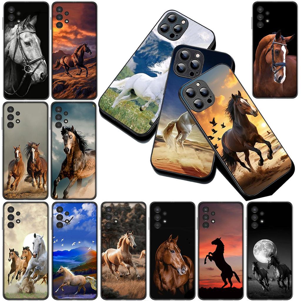 Cover for Samsung Galaxy S10 S8 S9 Plus A33 A34 A31 70 A71 A72 Note 20 9 8 S10E Casing Phone Case Running Wild Horse Wallpaper