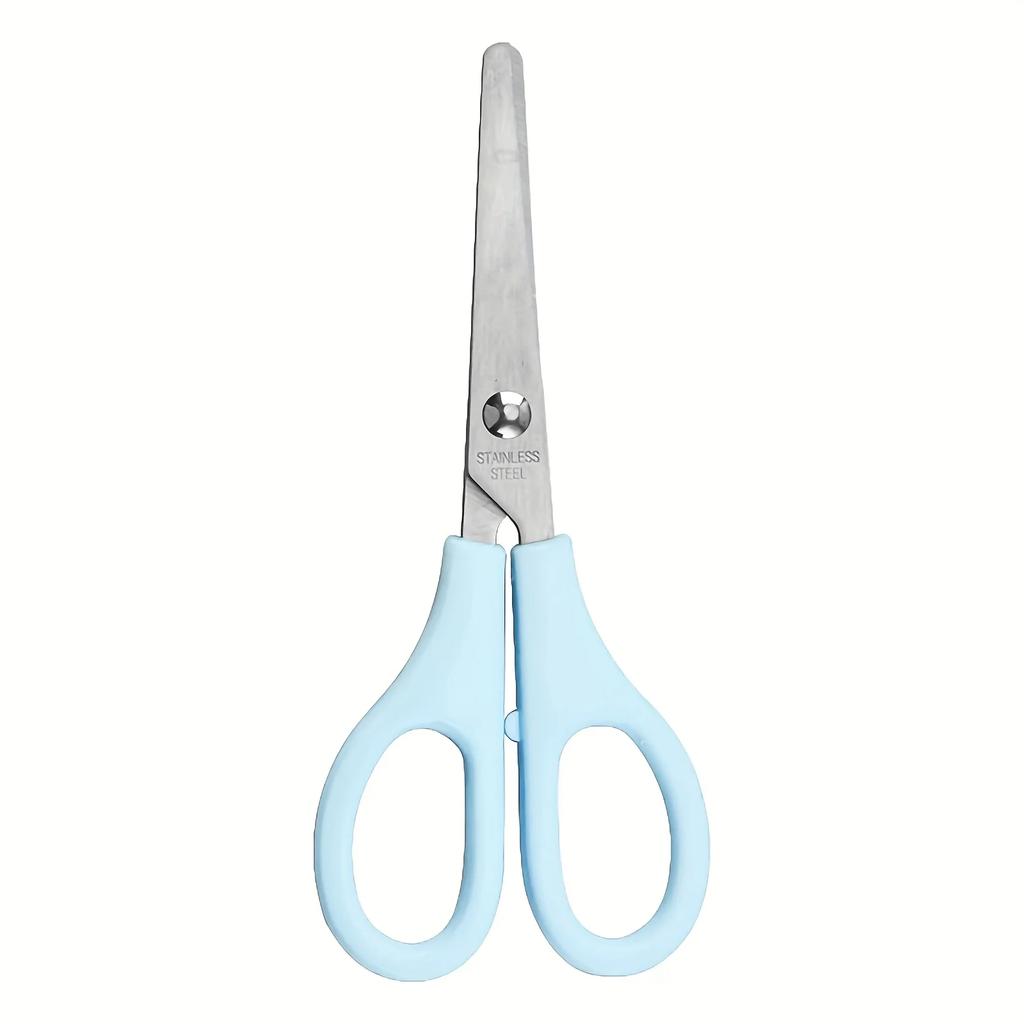 1 szt. Okrągłe nożyczki ze stali nierdzewnej z ostrymi ostrzami - Precyzyjne cięcie papieru i tkanin, Wielofunkcyjne do użytku domowego i biurowego