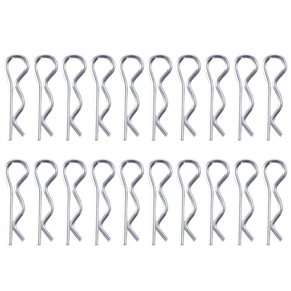 20Pcs M1.6x28mm Clip Pins Silver Tone Spring Cotter Heavy Duty Hardware Pins