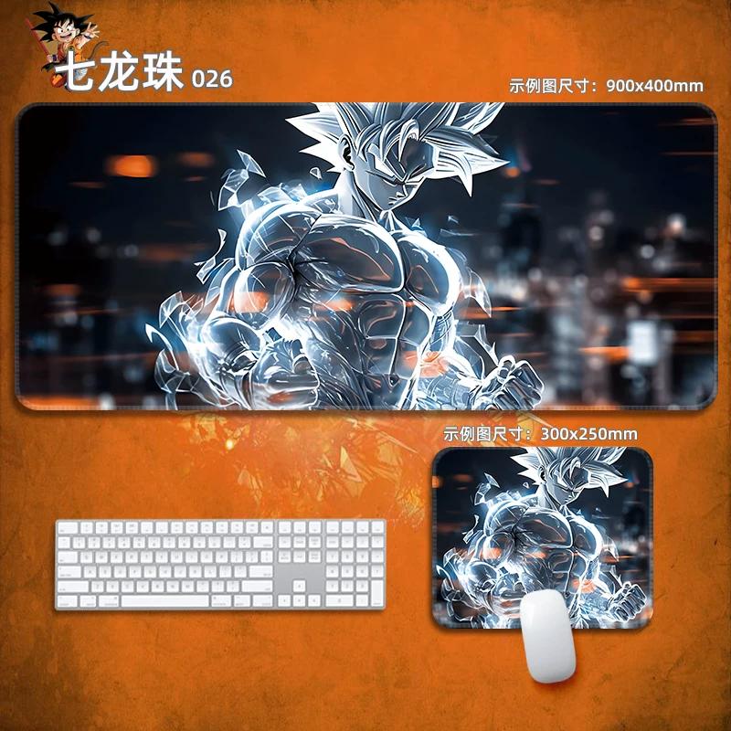 Anime Mauspads Drachenball Leder-Mauspad Nachhaltig Kleiner Junge Handgelenkstütze Tastaturunterlage Tischmatte Son Goku Animation Dekorative Tischdecke