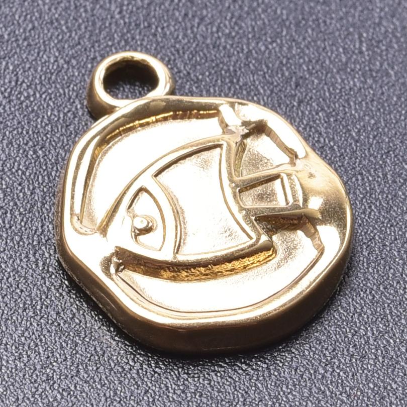 

10pcs/Lot Real Gold Plated Marine Animal Stainless Steel Charms For Jewelry Making Supplies Turtle Dolphin Fish Pendant Material