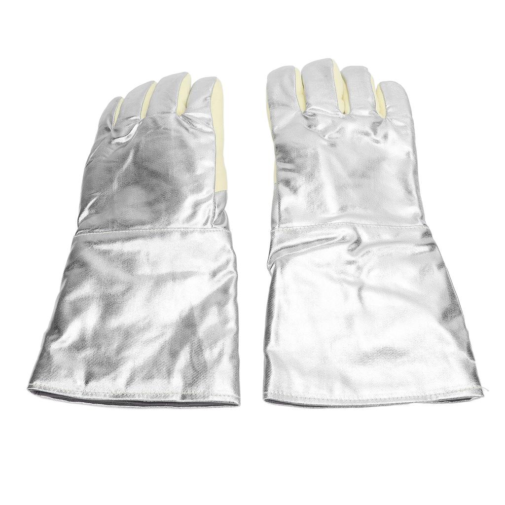 Hitzebeständige Handschuhe 500℃ Verbrühschutz Verschleißfest Verstärkter Daumen Arbeitshandschuhe für Stahlwerke Fo