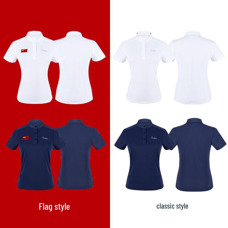 Breathable Quick-Dry Equestrian Competition Short Sleeve T-Shirt