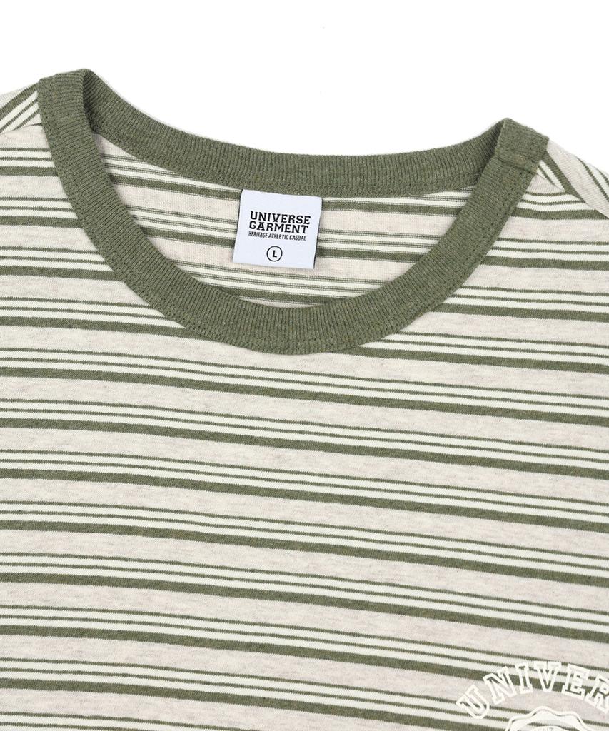 Yunibeoseugameonteu Ug Stripe Emblem T-Shirt_Olive