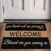 Elegant Black Golden Welcome Floor Mat - Two-Tone Design Area Rug - Indoor Outdoor Home Decor Bedroom Living Room Entrance Rug