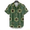 New Men's Shirt 3d Small Pattern Full Print Short Sleeve Shirt Beach Casual Hawaiian Shirts For Men Loose Oversized Men Clothing