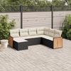 Vidaxl 7-Cz. Garden Lounge Set, With Cushions, Black