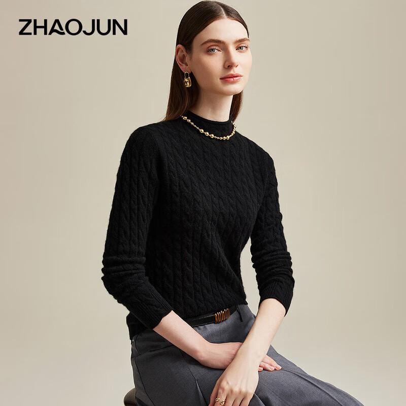 

Zhaojun Women s Cashmere Cable Knit Mock Neck Sweater XL