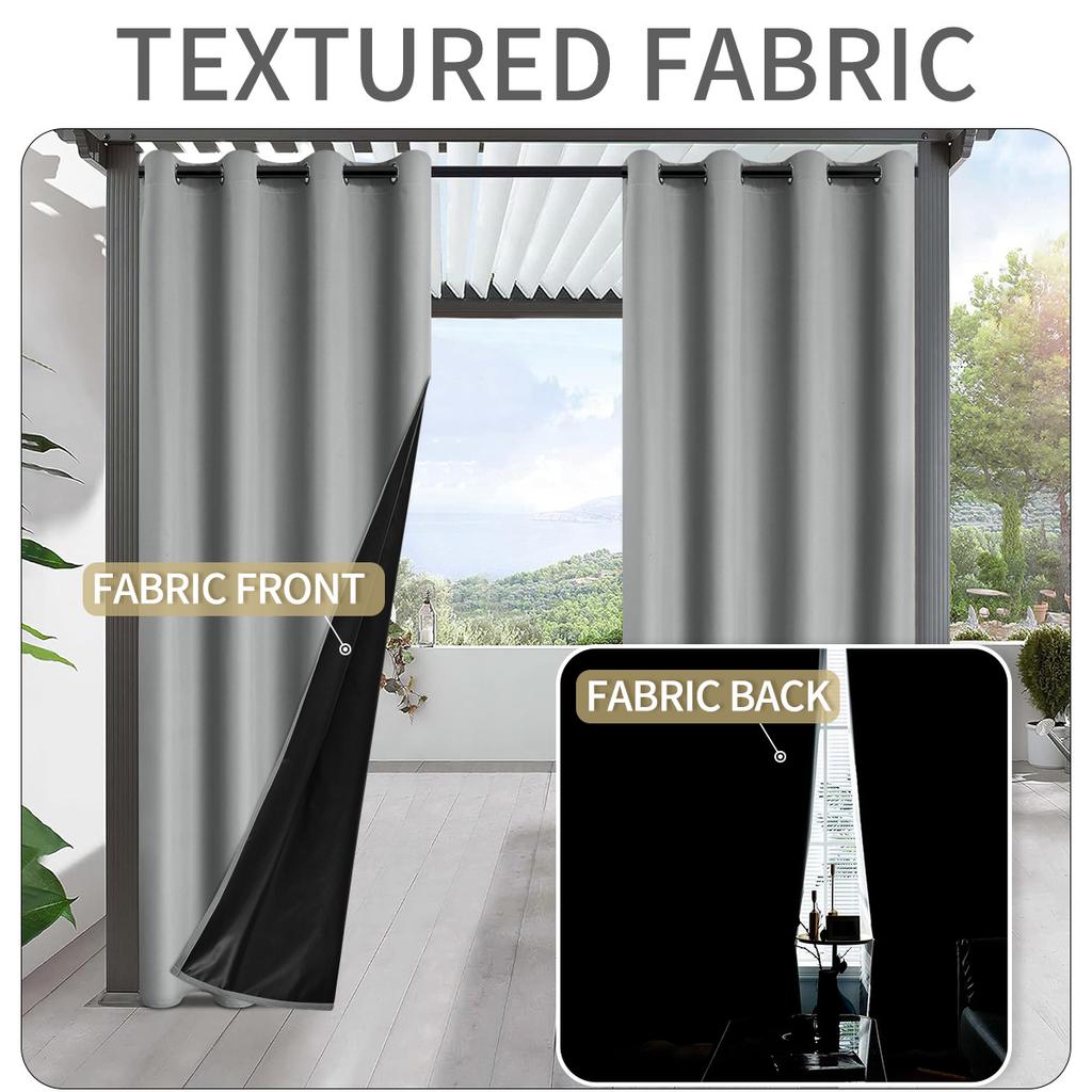 Chunya Textile Waterproof Curtains Balcony Outdoor Full Blackout Curtains Rainproof