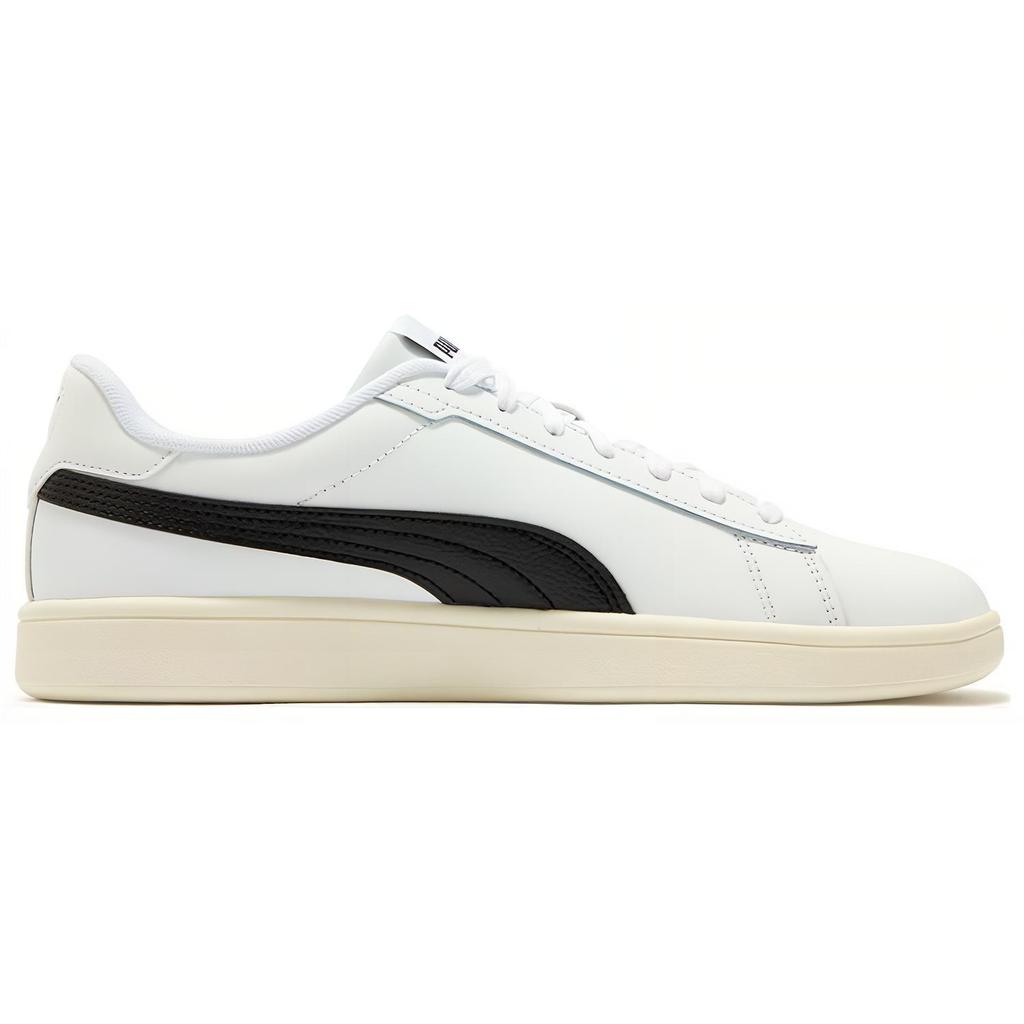 Puma Smash 3.0 Abrasion Resistant Low Top Skateboard Shoes Unisex White Black 390987-03