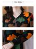 Mother's Chiffon Printed Long-Sleeve Cardigan: 2025 Spring New, Plus Size, Loose Fit, Versatile Baseball Jacket