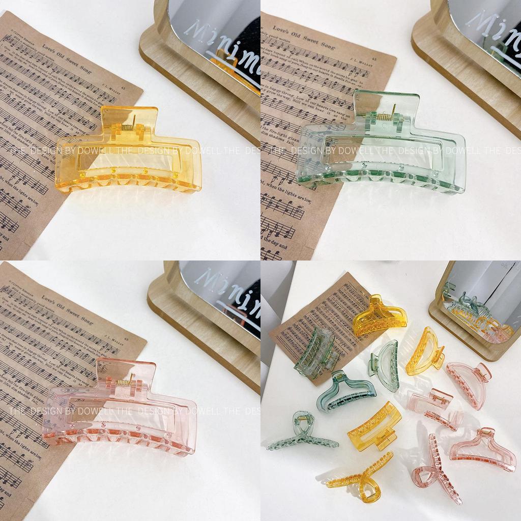 Beautiful Handmade Clear Plastic Hair Claw Clip In Various Colors For Stylish Women