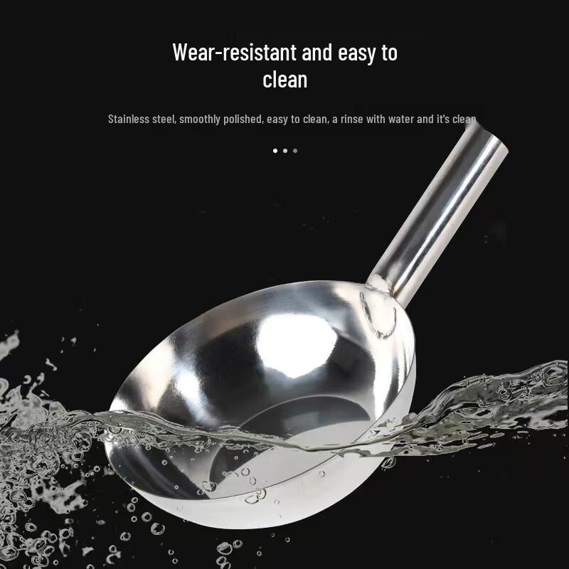 BUMANCHUN Thickened Stainless Steel Commercial Soup Ladle Set (2-Pack)