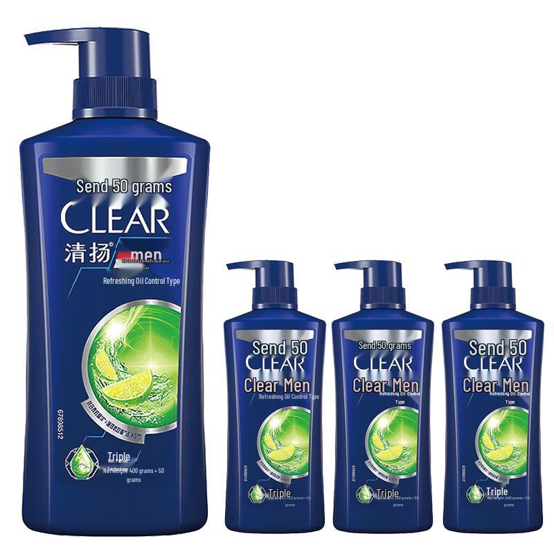 Clear Men Anti-Dandruff Shampoo 450G x 4 Bottles