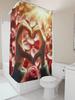 3D Heart Hands Shower Curtain | Romantic Rose Petals Bathroom Decor