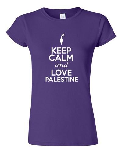 Junior Keep Calm And Love Palestine Country Patriotic Novelty T-Shirt Tee Unisex T-Shirt S
