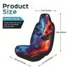 2pcs, Stylish Wolf Galaxy Figure Design Car Seat Covers, Foldable And Washable, Perfect Fit For Single Front Seats, Great For Ca