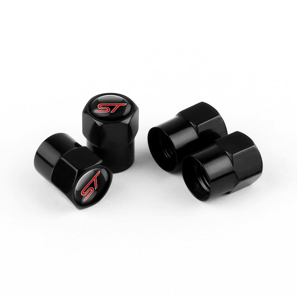 4Pcs Aluminum Car Wheel Tire Valve Caps Air Tyre Stem Cover Accessories For For Ford Focus MK2 Fiesta Mondeo Galaxy Falcon ST RS