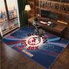 Boston Red Sox Personalized Crystal Velvet Carpet, Customized Name Text Soft Anti‑Slip Rug for Living Room Bedroom