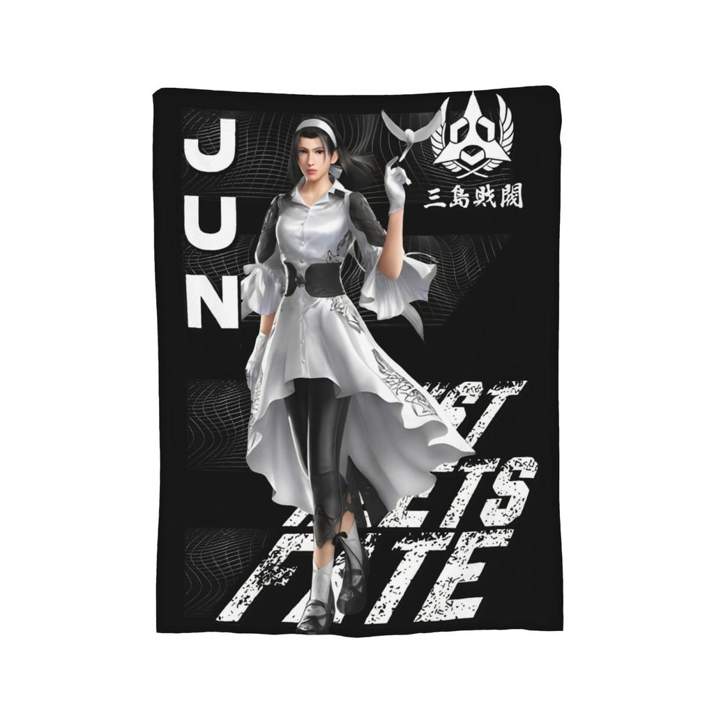 Panda Tekken 8 Gaming Blanket  Flannel Novelty Breathable Throw Blankets for Bedspread Autumn/Winter,