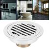 Silver Shower Floor Drain Copper Floor Drain Strainer Rustproof Drain Strainer  Garage