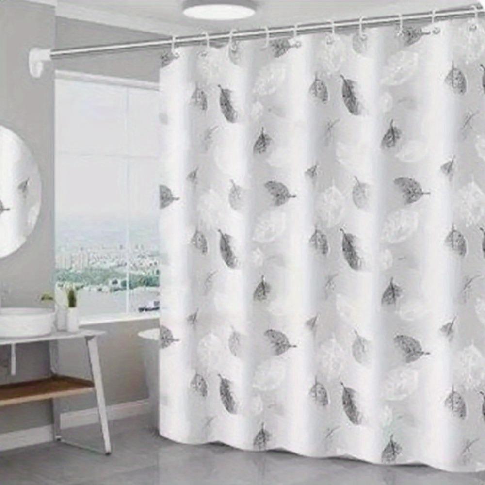 

Shower Curtain with Hooks Rustproof Metal Grommets Waterproof Leaf Patterns Shower Curtain for Bathroom 180x200cm