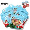 Self Sealing Holiday Treat Bags Christmas with Handles, Self-Seal Candy Cookie for Supplies Snacks Party Favors, Clear Window Snack Pouches