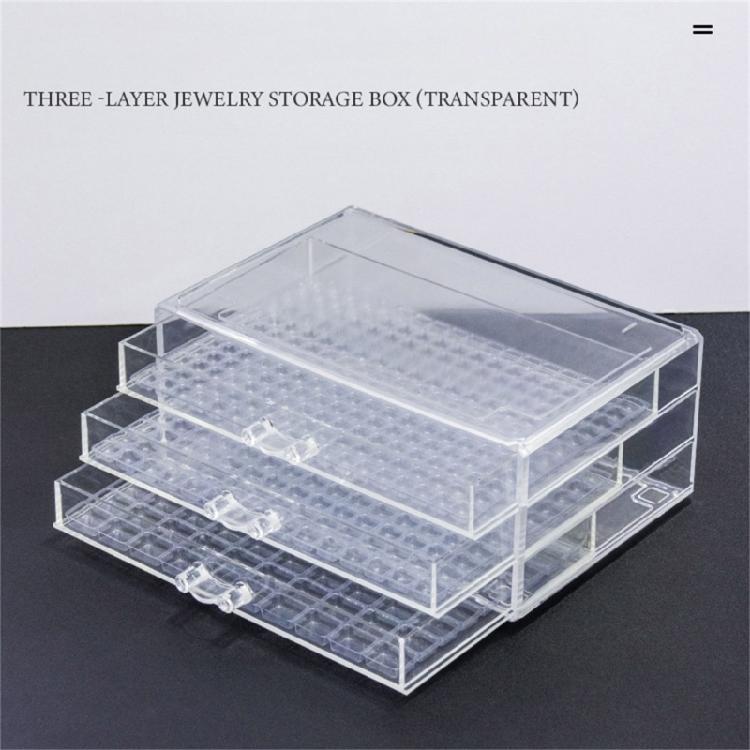 Creative Plastic Storage Box 471 Grids 3 Drawers for Organizing Crafts Art Supplies Nail Tips Beads Jewelry